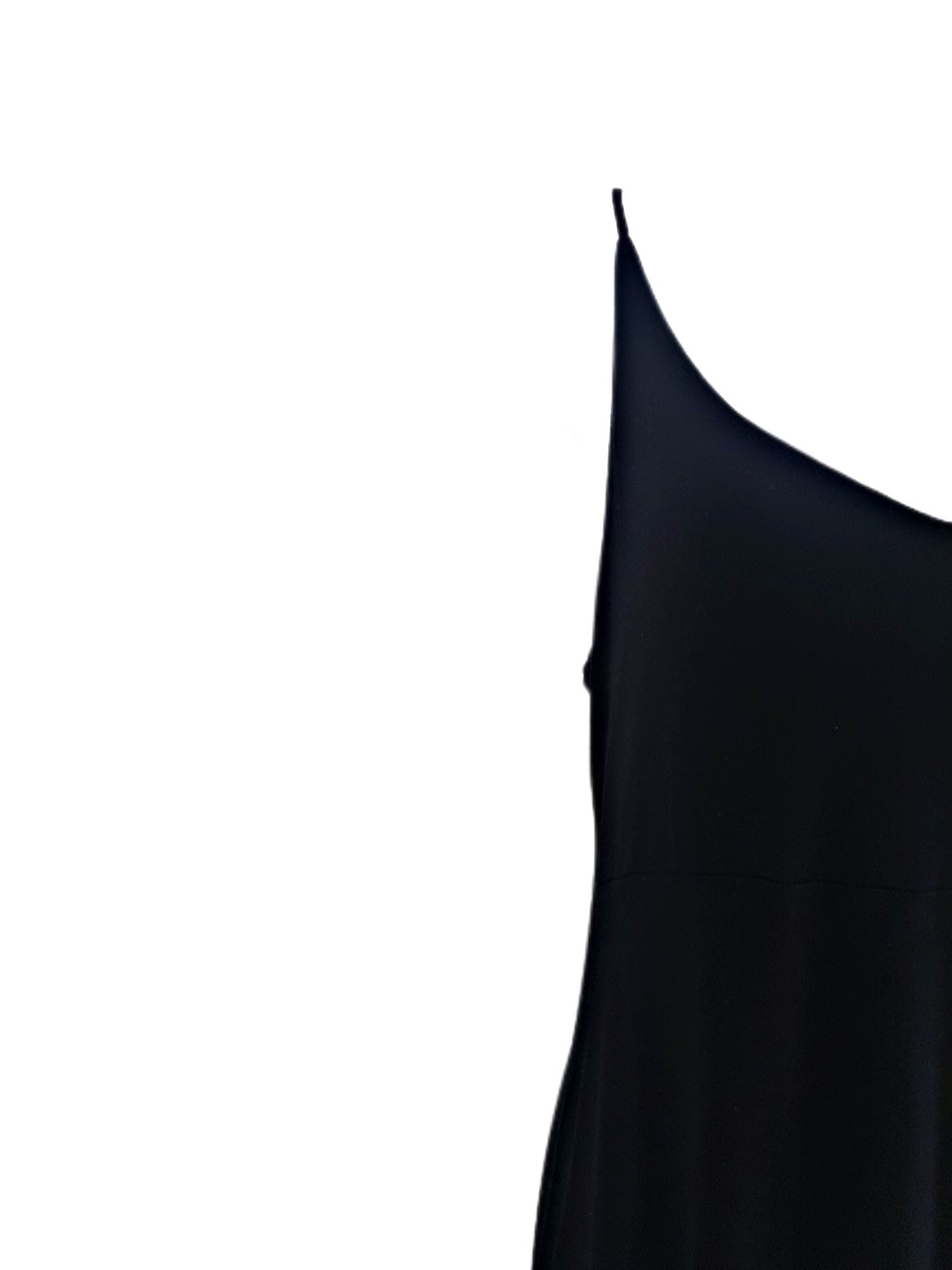 Robe longue fluide ajustée à fines bretelles élastique. – Image 4