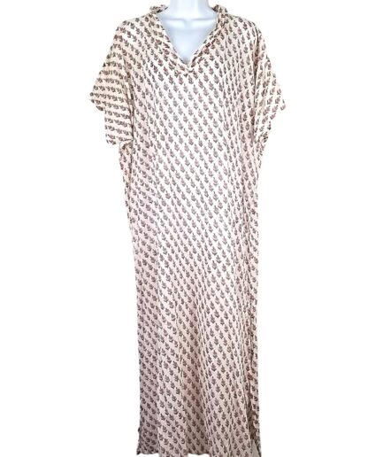Robe longue en coton.