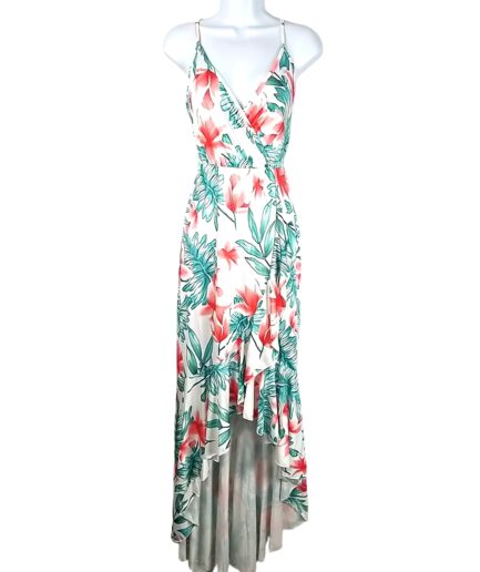 Robe longue bretelles réglables.